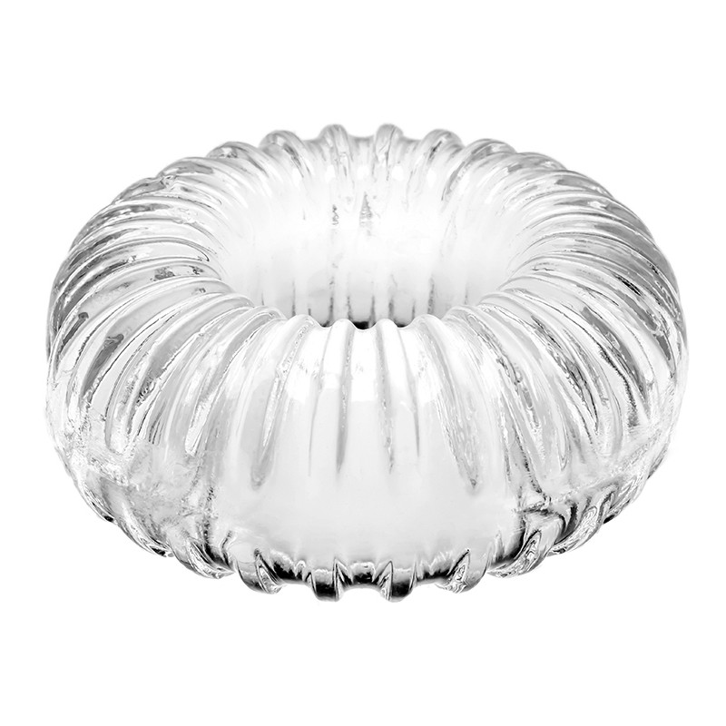 Perfect Fit Ballstretcher souple Ribbed Ring 18mm Transparent